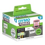 DYMO LW Durable Industrial Labels for LabelWriter Label Printers, White Poly, 57 x 32 mm, Roll of 800 (1933084)