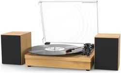 Record Player with Speakers, 3-Spee