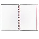 Black n' Red E67008 E67008 Twin Wirebound Notebook, Poly Cover, 7 7/8 In. x 11 5/8 In., Black, 70-Sheet