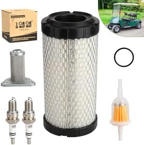 10L0L Golf Cart Tune Up Kit for EZGO TXT 2005-2009 w/MCI motor, EZGO RXV 2008-up w/robbins engine, EZGO ST350 Workhorse 1996-up Gas Vehicles, Air Filter Oil Filter Fuel Filter Spark Plug