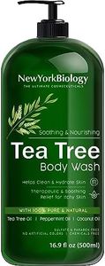 New York Biology Tea Tree Body Wash for Men and Women – Moisturizing Body Wash Helps Soothe Itchy Skin, Jock Itch, Athletes Foot, Nail Fungus, Eczema, Body Odor and Ringworm – 16 Fl oz