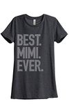 Thread Tank Best Mimi Ever Women's Relaxed T-Shirt Tee Charcoal Grey - Grey - X-Large