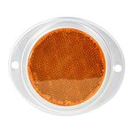 Grand General 80815 Amber 3" Round Reflector with Aluminum Base for Trucks, Towing, Trailers, RVs and Buses, 1 Pack