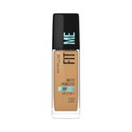 Maybelline New York Fit Me Matte + Poreless Liquid Foundation, pore minimising, lightweight formula suitable for daily use, Matte Finish Foundation for Indian Skin - 332 Golden Caramel, 30 ml