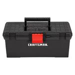 CRAFTSMAN 16-in. Tool Box, Black, Plastic, Lockable (CMST16005)