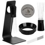 WDT Tool Espresso Puck Screen, 58mm Espresso Accessories Kit - 150μm Puck Screen Set, 0.25mm 316 Stainless Steel 8 Needles Coffee Distribution Stirrer, Dosing Funnel for Barista