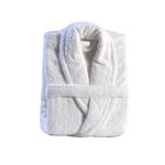 100% Egyptian Cotton Terry Toweling Bathrobe - Unisex Spa & Hotel Quality Gown, Extra Soft & Absorbent Thick Towel Bathrobes for Men & Women Towel (UK, Alpha, L, Regular, Regular, White)