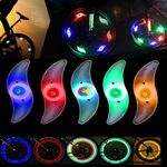 SHOPVILLA LED Bike Lights for Wheels, Waterproof Wheels Lights with 3 Flash Modes Bike Spoke Light Use for Kids/Adult Bike Wheels Safe Warning, Cycle Tyre Light, Cycle Light, Cycle Gadgets (4Pcs)