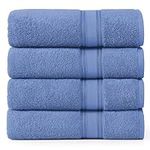 Large Bath Towels - 100% Cotton Bath Sheets, Extra Large Bath Towels, Zero Twist, 4 Piece Bath Sheet Set, Quick Dry, Super Soft Shower Towels, Absorbent Bathroom Towels - Allure