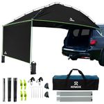 KNOX Universal Canopy Tent for Camping, Pop-Up Canopy Tent Awning with Sidewall, Compatible with Truck Tailgate, SUV, RV, Van, Portable Teardrop Awning Shade for Camping, Beach, Picnics (Black)