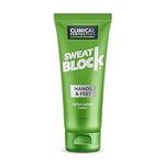 SweatBlock Antiperspirant Lotion for Hands & Feet - CLINICAL STRENGTH for Men & Women - Hyperhidrosis Aid to Stop Excessive Sweating - Reduces Foot Odor - Moisturizing w/ Aloe - Travel Size 1.69 fl oz