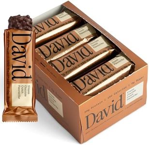 David Bronze High Protein Bars - S'mores Chocolate Crunch Flavor - 0g of Sugar, Low Carb, Gluten Free - 20g of Protein, 150 Calories - On-The-Go Snack, Pack of 12