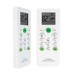 Universal AC Remote Control - 6000 in 1 LCD A/C Conditioning Controller for Multiple Brands Including Mitsubishi, Toshiba, Hitachi, Fujitsu, Daewoo, LG, Samsung, Electrolux, Sanyo, and AUX