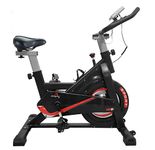 DOLPHY DGBCL0003 ABS-Sprayed Steel Exercise Spinning Cycling Bike, Red & Black, for Adult