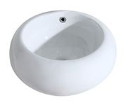 Eridanus Vessel Sink, Countertop Mounted Washbasin Sink for Cloakroom Bathroom, 43 X 43 X 20CM