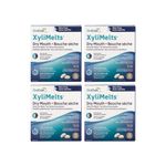 XyliMelts - Dry Mouth Product made with Xylitol - Stimulates Saliva Production Naturally - Mint Free - Value Pack of 4 x 40-Count Boxes - Sticky Time-Release Xylitol Lozenges - Canadian Version