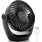 OCOOPA USB Fan, USB Desk Fan Table Fan with Strong Airflow & Quiet Operation, Portable Cooling Fan Speed Adjustable 360°Rotatable Head for Home Office Bedroom Table and Desktop