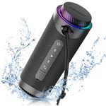 Tronsmart T7 Portable Bluetooth Speaker with 360° Surround Sound, Custom EQ via APP, IPX7 Waterproof, Dual pairing, LED Light, Bluetooth 5.3, Rotary Volume Control, Micro SD/TF Card