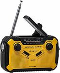 Kaito Voyager ECO Emergency Radio KA369 AM/FM NOAA Weather Alert 5-Way Powered Solar Crank Radio Receiver with LED Flashlight and USB Mobile Phone Charger Yellow