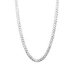 LeCalla Solid 925 Sterling Silver Italian 3.8mm Diamond Cut Cuban Link Curb Chain Necklace for Teen and Women 16 Inches