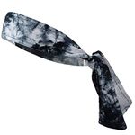 Black Tie Dye: Kenz Laurenz Headbands Tie On Headband For Women Men Running Athletic Hair Head Band Elastic Sports Sweat Basketball Sweatband Stetchy Yoga Workout Sweatbands Adjus