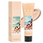 Leg Makeup Waterproof No Transfer, Full Coverage Concealer Leg Make up Cream,Body Perfector Tattoo Cover Up Makeup,Body Coverage Foundation for Legs,Even Skin Tone Daily Wear (01# Light)