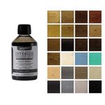 Littlefair's Wood Stain Water Based - 250 ml - Indoor Furniture Stain Light & Dark Finishes - Special Non Toxic & Eco Friendly Formula - Wood Stain for Crafts - Colour: Black Ebony