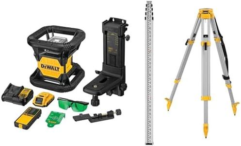 ROTARY LASER FULL KIT DEWALT 20V MAX Laser Level, Rotary, Green, 2000-Foot Range, Kit with Tripod, Battery and Charger Included (DW079LGK)