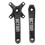 2Pcs Bike Crank Arm Set, Aluminium Alloy Left and Right Mountain Bike Crank Arm 170mm 104 BCD for MTB Bicyle