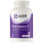 AOR Multi Basics 3 309mg, 90 Capsules, Comprehensive Daily Multivitamin & Mineral Formula, Multivitamin for Adult with Vitamin D3, C, B1, Selenium, Zinc, Quercetin, Essential Nutrients for Men & Women