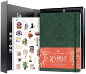 Legend Weekly Planner Premium – Undated Weekly, Monthly & Budget Planner – Life Organizer for Time Management & Productivity, A5 (Forest Green)