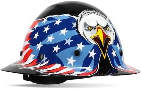 Dynamic WolfJaw Fiberglass Full Brim Hard Hat with Wheel Ratchet, 8 Point Suspension, ANSI/ISEA Z89.1 Type 1 Certified, Glass G Electrical Rating, Black (280-HP1481EAG-11)