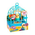 Little Live Pets My Really Real Bird & Cage - Indie, Interactive, Realistic Pet Bird, 20+ Sounds & Reactions (25cm/9,8in Cage, 10,9cm/4,3in Bird), Records & Repeats or Whistles Back, Carry & Display