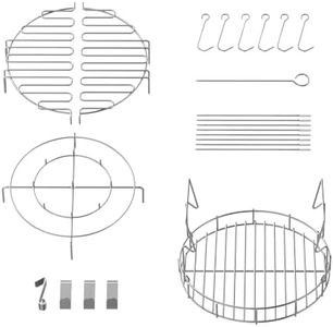 BBQ PLUS Turkey Fryer Accessory Kit for Char-Broil Big Easy Fryer,Bunk Bed Basket,Skewers,Hooks Replacement Parts for Charbroil Oilless Turkey Fryer Propane