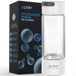 ALTHY Molecular Hydrogen Water Generator Hydrogen Water Bottle,Glass Flask, SPE PEM Technology Ionizer with Inhaler Adapter