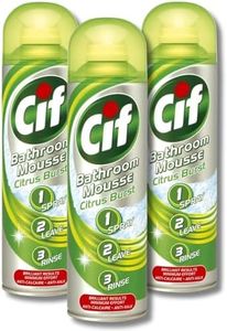 Cif Power & Shine Citrus Mousse Bathroom Cleaner Spray, 500ml - Ultimate Solution for Soap Scum and Daily Dirt Removal with a Refreshing Citrus Scent, Pack of 3