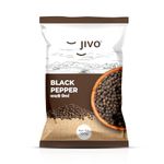 Jivo Black Pepper Natural Whole Peppercorns - 100gm | Premium Kali Mirch | Free from Artificial Colors & Taste Enhancers | Perfect for Cooking, Baking & Seasoning