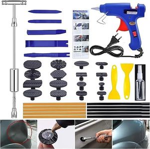 Manelord Outil Debosselage,Ventouse Carrosserie et Kit Debosselage sans Peinture avec Pistolet à Colle