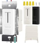 24V 100W Led Dimmer Driver Switch Integrated Unit, 120V AC to 24V DC, Smooth Flicker-Free Dimming, Single-Pole Slide Dimmer for LED Lights, with Interchangeable Faceplates