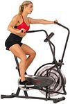 Sunny Health & Fitness Zephyr Air Bike, Fan Exercise Bike with Unlimited Resistance and Device Mount - SF-B2715, Black