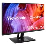 ViewSonic VP2756-4K 27 Inch Premium IPS 4K Ergonomic Monitor with Ultra-Thin Bezels, Color Accuracy, Pantone Validated, HDMI, DisplayPort and USB C for Professional Home and Office