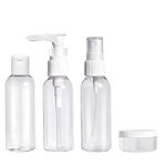 Hian Travel Bottles Kit – Leak-Proof Refillable Containers for Lotion, Shampoo, Cream & Soap – Perfect for Travel, Gym, Business Trips & Outdoors – Portable & Easy to Refill (White, Pack of 4)