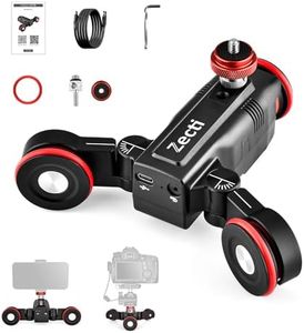 Camera Slider Dolly 【Upgraded Version】 Silent Movement 0-100 Speed Motorized Camera Slider Car with APP Control, Video Mode & Time Lapse Compatible with DSLR Camera, Camcorder, Gopro, Phone