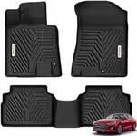 YITAMOTOR Floor Mats Fit for 2020-2023 Hyundai Sonata / 2021-2024 Kia K5 (Only FWD Models), Black 1st & 2nd Floor Mats Set