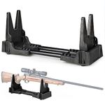 QCHIAN Bench and Stand for Rifle, Gun Cleaning Stand, Handguns Bench Rest, Airguns Stand for Hunting Rifle Gun Accessories, Can Be Used As a Rifle Rack