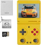 Anbernic RG34XXSP Retro Gaming Console – Flip Design, 3.4'' IPS Screen 720×480, 64G TF Card with 5000+ Games, Portable Handheld, 3300mAh Battery, WiFi HDMI Bluetooth (Yellow 64G)