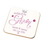 Mother Of The Groom Coaster Gift Grooms Mum Thank You Wedding Party Present Idea