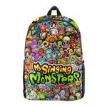 OSRDFV My Singing Monsters Fashion Student School Backpack Suitable for Boys Girls Kids Casual Outdoor Travel Essential Daypack (Type O)