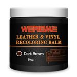 Leather Recoloring Balm, Dark Brown Leather Color Restorer, Leather Dye, Leather Couch Paint-Repair Leather Color on Faded & Scratche, for Restore Couches, Car Seats, Clothing, Shoes