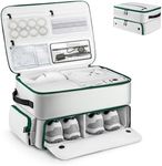 BRANTMAKER Golf Trunk Organizer, Golf Accessories for Men/Women to Storage Stuff and Gear, Cool Gifts for Golfers, Dad, Him/Her, Birthday or Father’s Day (White)